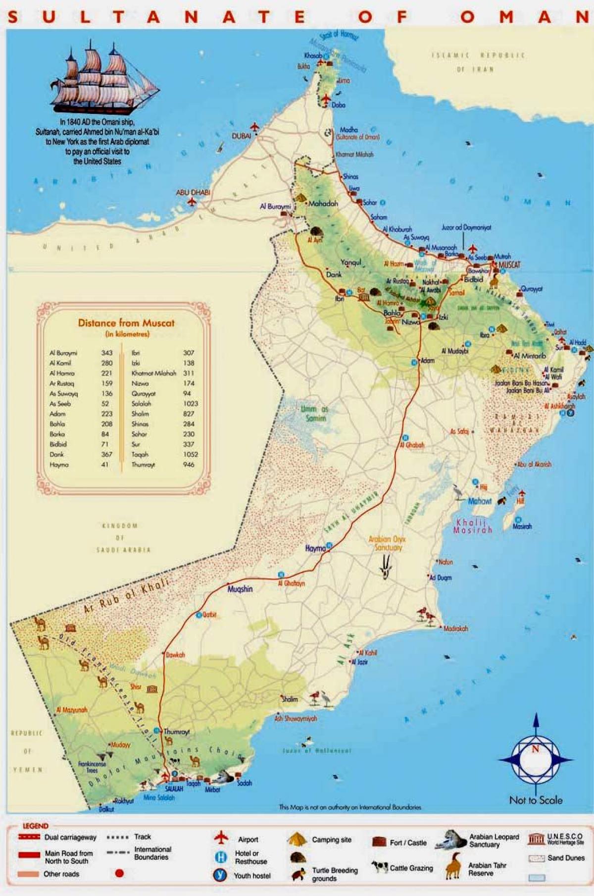 Oman hấp dẫn, bản đồ