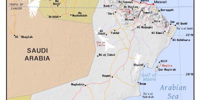 Bản đồ của Oman chính trị