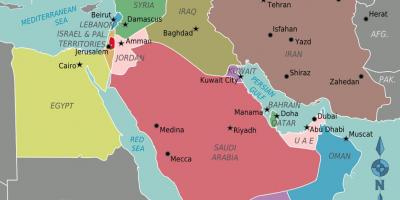 Bản đồ của Oman bản đồ trung đông