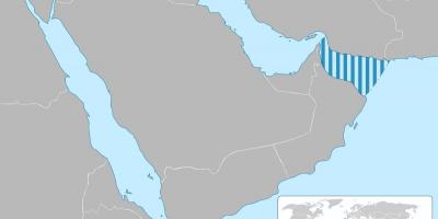 Vịnh Oman trên bản đồ