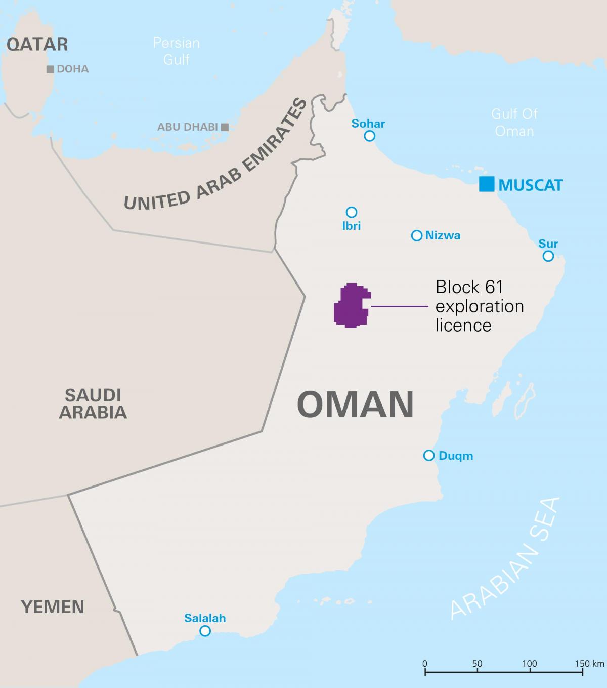 bản đồ của khazzan Oman