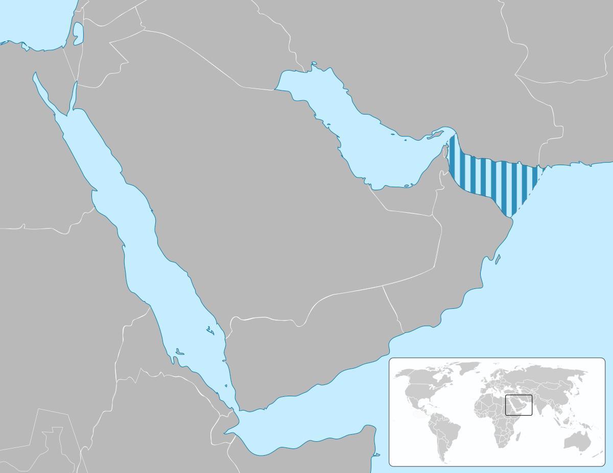 vịnh Oman trên bản đồ