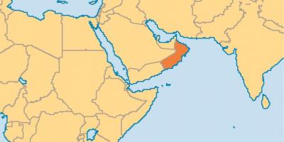 Oman bản đồ trong bản đồ thế giới